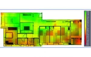 Deep learning of indoor radio link quality in wireless networks using floor plans